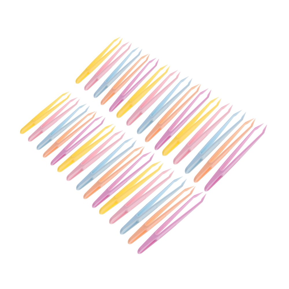 Angoily 100pcs Professional Eyebrow Tweezers Set Crafting Tweezers for Eyebrow Shaping Lash Application