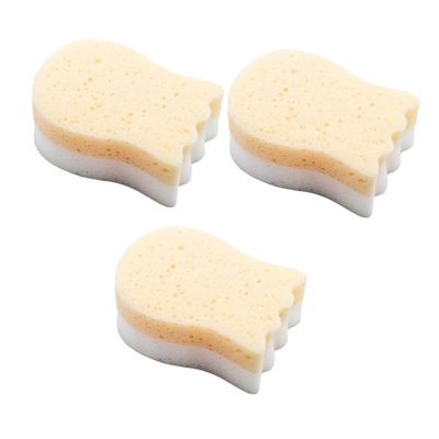 FOYTOKI 3pcs Bath Sponge Exfoliating Cartoon Sponge for Gentle Skin Cleaning Fun Bath Accessories for Newborns for Daily Use and Showers
