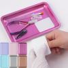 Practical Stainless Steel Manicure Equipment Tray Tray False Nails Dish Tools Storage for Nails Accessories view 2