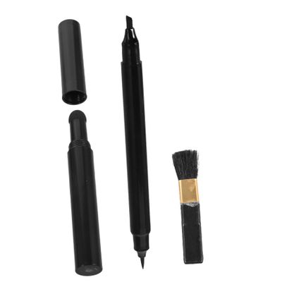 HAPINARY 1set Dual- Beard Filling Pen with Brush Deep Gentle Application for Groomed Facial Hair Convenient Men Grooming Tool
