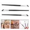 VICASKY 3pcs Sickle Eyeshadow Brush Set Angled Straight Brushes for Eyeliner Eyebrow Concealer for Makeup Artists Routine view 4