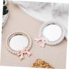 VINTORKY 2pcs Portable Makeup Mirror Small Vanity Mirror Mini Cosmetics Pocket Purse DIY Phone Case Accessories view 2