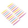 Balacoo 100pcs Plastic Eyelash Tweezers Pink Professional Eyebrow Tweezers for Women Men Lash Extension Tool Multi-function Set view 1