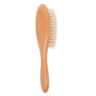 Healeved Dense Wool Brush Curved Handle for Shaving Beard Care and Hair Cleaning for Home and Barber Shops Compatible Shaving Creams and Organic Oils