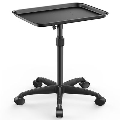 HYTOBP Salon Tray, Adjustable Height Salon Rolling Tray Cart with Wheels, Aluminum Hairstylist Color Tattoo Tray with Wheels for Salon&Spa Use(36inch)