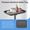 HYTOBP Salon Tray, Adjustable Height Salon Rolling Tray Cart with Wheels, Aluminum Hairstylist Color Tattoo Tray with Wheels for Salon&Spa Use(36inch) view 3