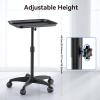 HYTOBP Salon Tray, Adjustable Height Salon Rolling Tray Cart with Wheels, Aluminum Hairstylist Color Tattoo Tray with Wheels for Salon&Spa Use(36inch) view 4