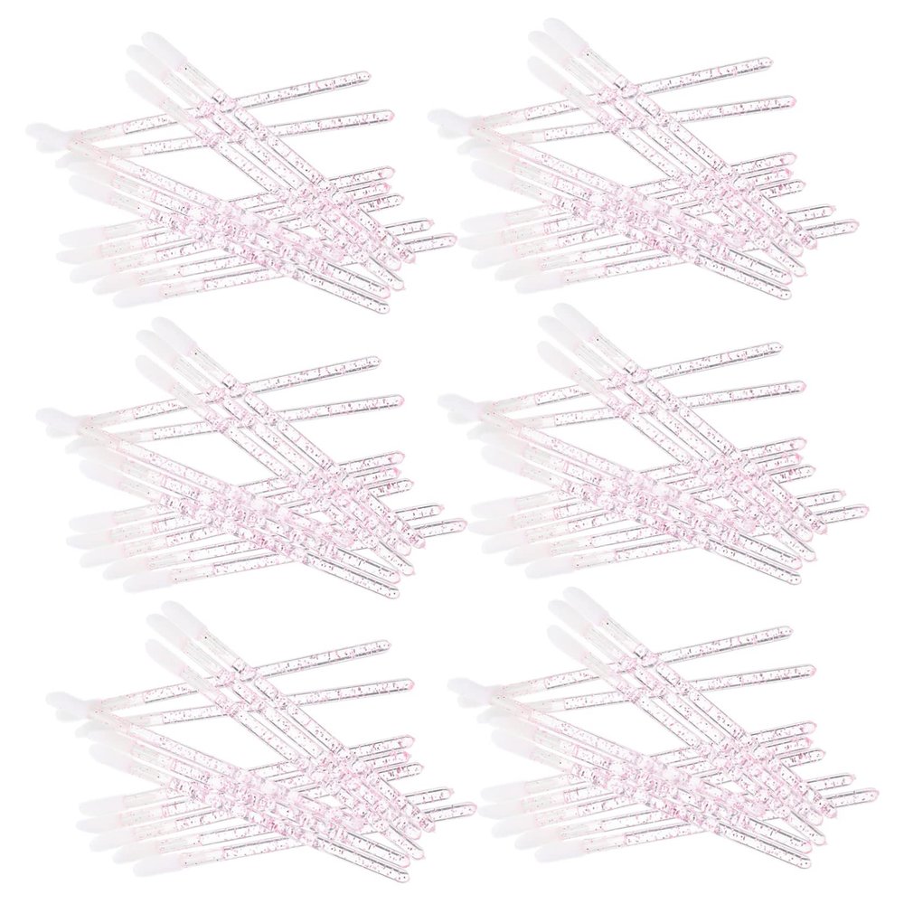 FOMIYES 1set Disposable Flocking Lip Brush Applicators for Makeup Comfortable Use for Lip Gloss and Eyeshadow Handle Makeup Tools