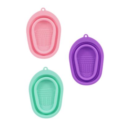 FRCOLOR 3pcs Silicone Brush Cleaning Mat Makeup Brush Cleaning Mat Cleaner Pad for Home Beauty Salon Use