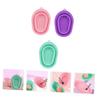 FRCOLOR 3pcs Silicone Brush Cleaning Mat Makeup Brush Cleaning Mat Cleaner Pad for Home Beauty Salon Use view 3