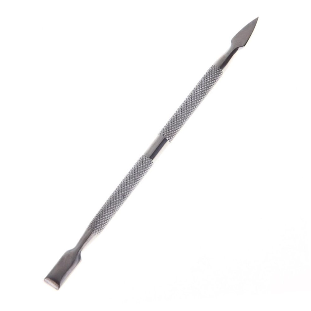 PartyKindom Double-ended Stainless Steel Cuticle Pusher and Spoon Nail Cleaner Tool for Manicure and Pedicure for Shaping Cuticles and Removing Nail Glue