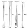 PartyKindom Double-ended Stainless Steel Cuticle Pusher and Spoon Nail Cleaner Tool for Manicure and Pedicure for Shaping Cuticles and Removing Nail Glue view 2