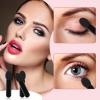 50pcs Disposable Dual Side Eye Shadow Sponge Applicators Black Double-side Eye Shadow Brushes Short Eyeshadow Applicator Reusable Eyeshadow Set Eye Makeup Tools for Women Professional view 3