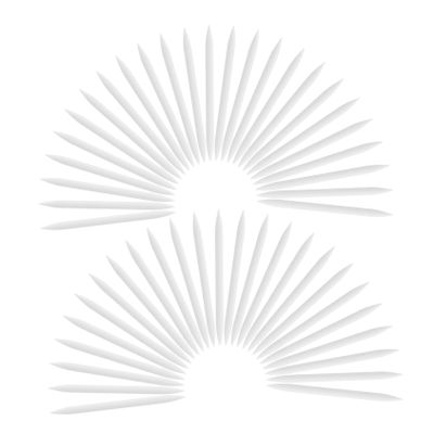 MERRYHAPY 50pcs Eyeliner Brush Replacement Heads Soft Silicone Brush Tips Accessory Parts for Diy Makeup