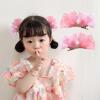 Rannyrena Elegant Lace Hair Bows for Girls Handmade Bowknot Hairpins with Heart Crystal Wedding Birthday Hair Accessories for Baby Infants Toddlers Kids (Pink) view 1