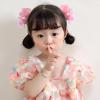 Rannyrena Elegant Lace Hair Bows for Girls Handmade Bowknot Hairpins with Heart Crystal Wedding Birthday Hair Accessories for Baby Infants Toddlers Kids (Pink) view 4