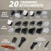 Beard Trimmer, 20 Piece Mens Grooming Kit and Hair Clipper, Electric Razor for Man Suitable for Beard, Face, Nose, Hair Trimmer, Black view 3