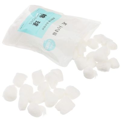 FOMIYES 300pcs Organic Cotton Makeup Remover Pads Soft Absorbent Jumbo Cotton Balls for Beauty Cosmetics