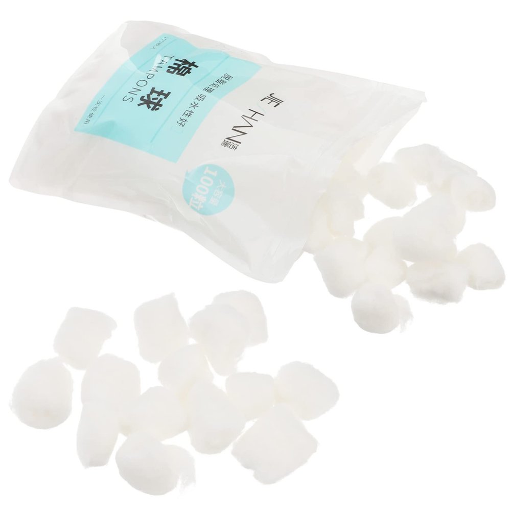 FOMIYES 300pcs Organic Cotton Makeup Remover Pads Soft Absorbent Jumbo Cotton Balls for Beauty Cosmetics