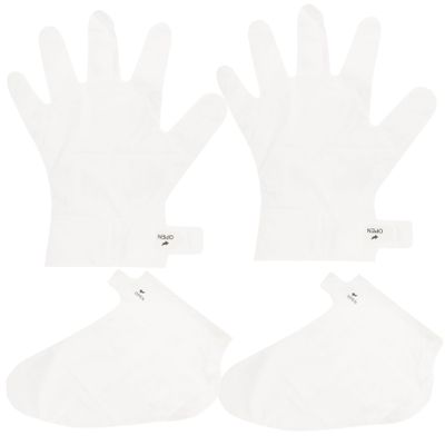 FOMIYES 2pcs Hand and Foot Mask Moisturizing Exfoliating Spa Gloves for and Cuticle Removal Soft Gloves for Dry Skin Treatment and Foot Peeling Mask