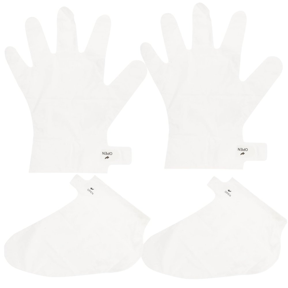 FOMIYES 2pcs Hand and Foot Mask Moisturizing Exfoliating Spa Gloves for and Cuticle Removal Soft Gloves for Dry Skin Treatment and Foot Peeling Mask