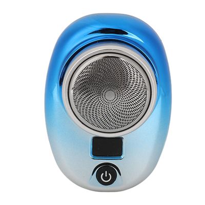 Electric Beard Trimmer Cordless HighPower Portable Mini USB Rechargeable Beard Clipper with LED Display Trimmer for Men Black Silver Gradient (Black Silver Gradient) (Blue Silver Gradient)