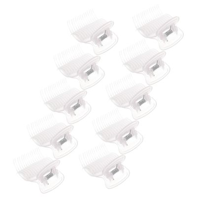 Healeved 10Pcs Hot Roller Clips Heat-resistant Curler Claw Clamps Transparent Design for Hair Dyeing Perming and Styling Abs Material with Strong Load-bearing Capacity