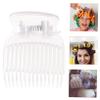Healeved 10Pcs Hot Roller Clips Heat-resistant Curler Claw Clamps Transparent Design for Hair Dyeing Perming and Styling Abs Material with Strong Load-bearing Capacity view 4
