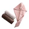 Healeved 3pcs Towel Bonnet for Wet Hair Quick Drying Hair Drying Towel Cap Absorbent Coral Fleece view 1
