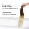 HOTBANANA Tape in Hair Extensions, 24 Inch 20pcs 50g Ash Brown to Platinum Blonde Remy Tape in Real Human Hair Extensions Straight view 4