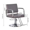 Barber Chairs for Barbershop Adjustable Height 360 Rotation Leather Hair Chair with Disc Base and Stainless Steel Footrest for Use in Barbershops and Beauty Salons(Green) view 2