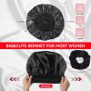 2 pieces of silk nightcap, satin hair cap, soft elastic silk nightcap, reusable and washable, women's headband (black) view 4