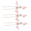 DECORNIJIA 3pcs Crystal Leaves Hair Sticks for Women Elegant Hair Forks for Buns and Updos Shaped for Parties Weddings and Everyday Use view 1