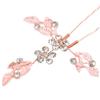DECORNIJIA 3pcs Crystal Leaves Hair Sticks for Women Elegant Hair Forks for Buns and Updos Shaped for Parties Weddings and Everyday Use view 4