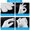 8Pairs (16Pcs) White Gloves for Men and Women, Washable SPA Moisturizing Cotton Gloves for Dry Hands Eczema Work Inspection Service Performance view 4