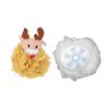 BATHVEVE 2pcs Christmas Style Bath Flower Creative Mesh Shower Scrubbers for Relaxing Bath for Boys and Girls and Adults Fun Holiday Style view 1
