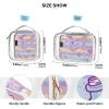 Amooorous 2 Pack Witch Potion Cartoon Rainbow Stripes clear decorative hanging toiletry travel TSA approved multifunctional makeup brush bag shaving essentials Bolsa de almacenamiento view 4