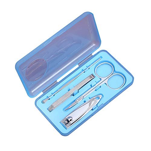 LEIXIUSM Nail Clippers Set 4Pcs/Set Multifunction Nail Clippers Set Stainless Steel Nail Correction Nipper Cutters Dead Skin Dirt Pedicure Scissor Set Pedicure Tools for Feet(Bigblue Mug)