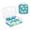 Amooorous 2 Pack Teal Gradient Valentine Love clear decorative travel toiletry kit TSA approved transparent cosmetic bags for women shaving essentials Bolsa de maquillaje view 3