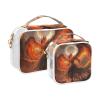 Amooorous 2 Pack Orange Cool Flame Phoenix clear decorative toiletry bags for traveling women TSA approved waterproof bags for women Mens shaving kit maquillaje para view 2