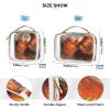 Amooorous 2 Pack Orange Cool Flame Phoenix clear decorative toiletry bags for traveling women TSA approved waterproof bags for women Mens shaving kit maquillaje para view 4