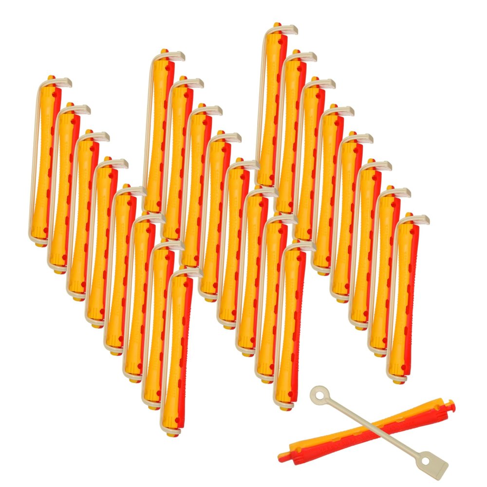 Healvian 24pcs Hair Rollers Band Perm Rods Elastic Rubber Band for Salon Home Use