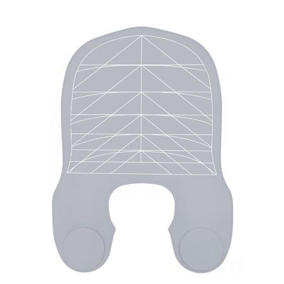 Barber Hair Dye Guide Collar Hair Cutting Guide Collar Silicone Waterproof Cutting Cape Salon Hairdressing Hair Cutting Pad Large with Guidelines Weighted Neck Wrap (Grey, Long)