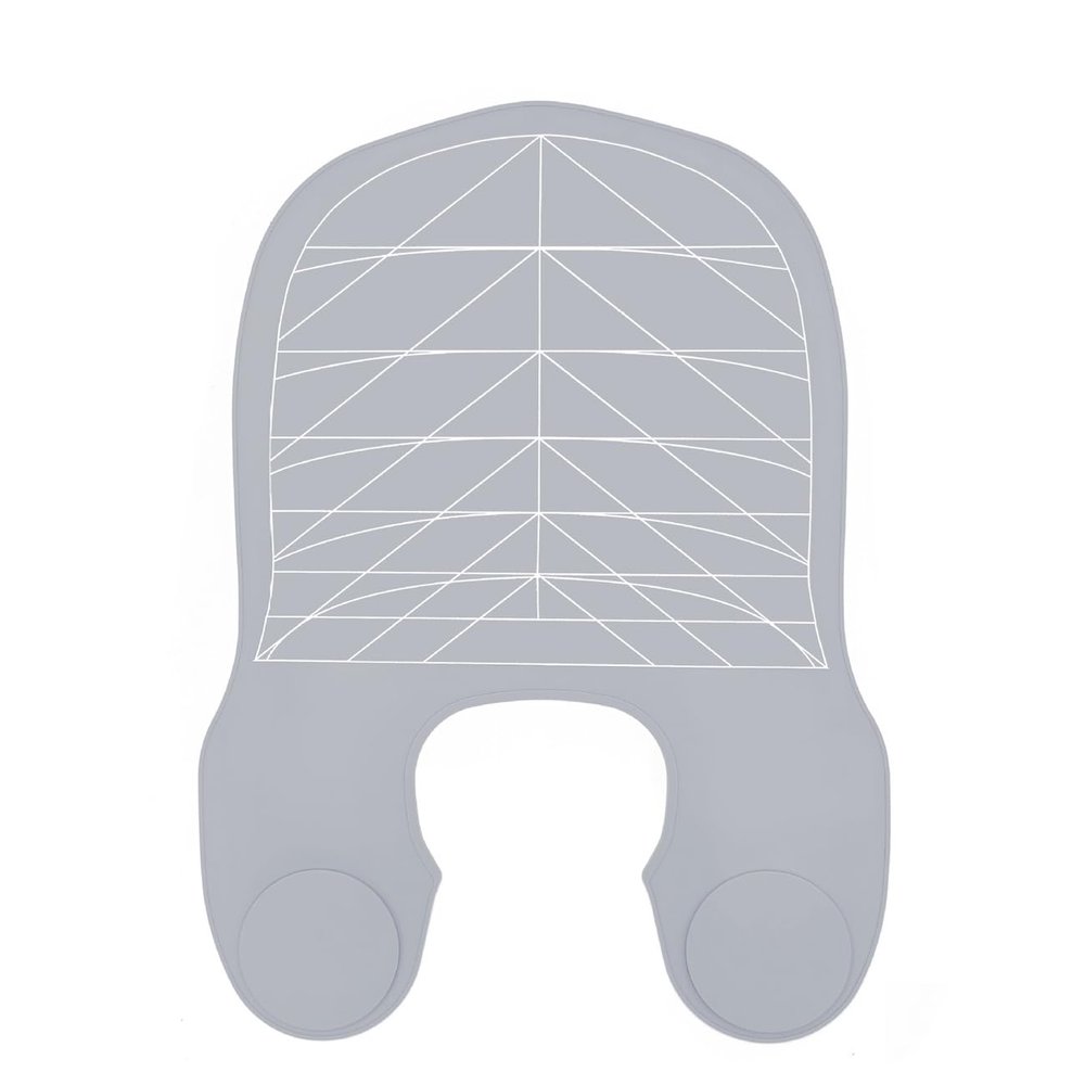 Barber Hair Dye Guide Collar Hair Cutting Guide Collar Silicone Waterproof Cutting Cape Salon Hairdressing Hair Cutting Pad Large with Guidelines Weighted Neck Wrap (Grey, Long)