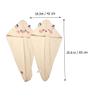 PLAFOPE 2pcs Cartoon Hair Drying Turban Absorbent Fleece Wraps for Quick Hair Drying Lightweight Portable for Travel Spa and Home Use view 2