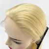 5x5 Silk Base Hair Topper with Clips, Jet Black Straight Human Hair, Transparent Lace, Free Part (#613 Light Blonde, 22inch) view 1