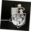 HAPINARY Men's Stainless Steel Shaving Brush Set Bowl and Holder Ergonomic Grooming Kit for Wet Shaving and Easy to Clean for Quality Grooming view 4