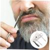 FOYTOKI 4pcs Beard Scissors Set Stainless Steel Nose Hair Trimmer for Men Women Grooming Scissors Small Comb Barber Kit for Hair Salons Diy Use view 4