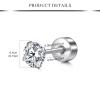 AVYRING Ear Piercing Gun Kit - 2 Pcs Silver Self Ear Piercing Kit with Earring Stud Hypoallergenic Steel Tools at Home 20g Flat Back Earrings view 4