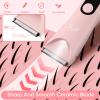 Bikini Trimmer for Women, Painless Pubic Hair Trimmer for Armpit Leg Arm Body Private Area,Rechargeable Womens Electric Razors Shaver LED Light Ceramic Blade IPX7 Waterproof Wet/Dry LCD Display,Pink view 2